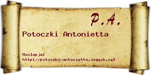 Potoczki Antonietta névjegykártya
